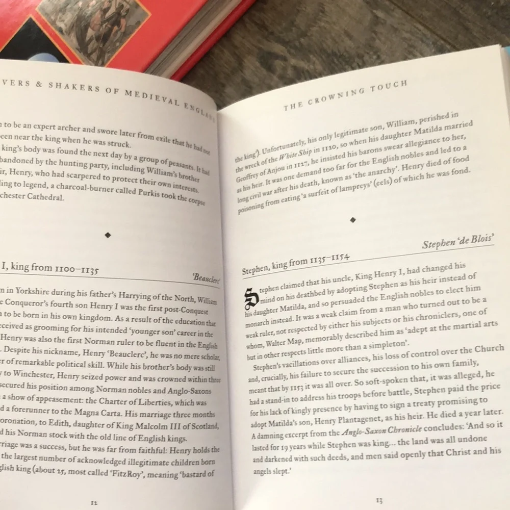 MOVERS & SHAKERS OF MEDIEVAL ENGLAND & PLANTAGENET CHRONICLES historical books
